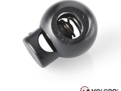 VELCRO® Brand Round Cord Lock PE605 – 6mm Black (Pack of 6)