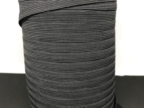 Elastic 9mm Black Flat Braided  -  5mtr Lengths