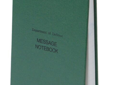 rmy Field Message Notebook – Military Style (100 Pages)