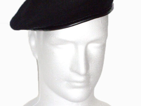 Beret - Wool - Black - Sizes  60 & 62  (  L & XL )