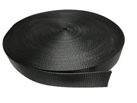 Polyester Webbing – 50mm (Black, 10m Length)