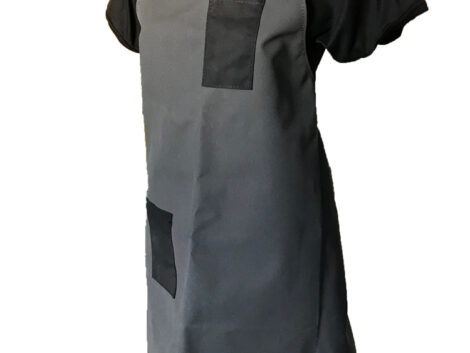 Deluxe Canvas Apron – Grey Bib Style