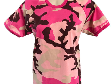Adult T-Shirt – Pink Camo (Sizes XS–3XL)