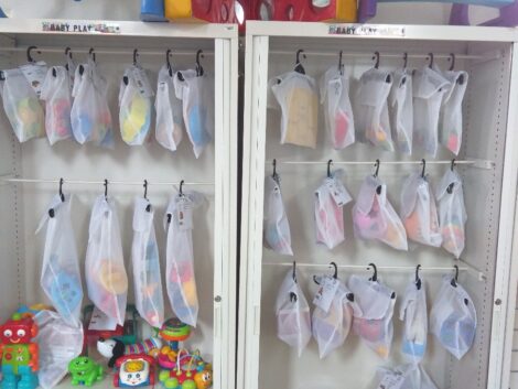 Custom Mesh Storage Bags – Toy Library System