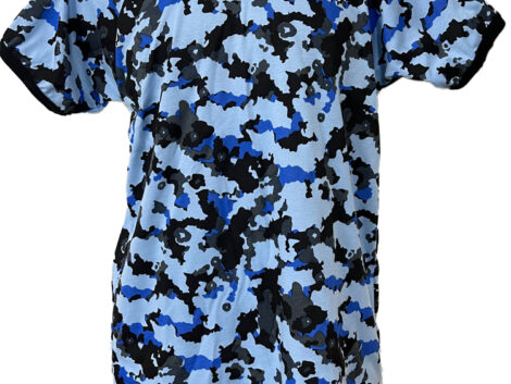 Adult T-Shirt – Blue Camo (Sizes XS–3XL)