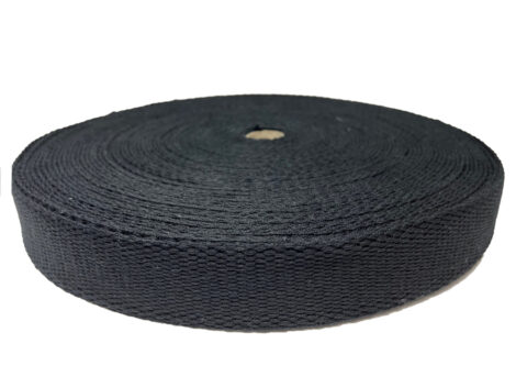 Cotton Webbing – 38mm (Black, 10m Length)