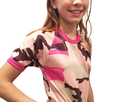 Kids T-Shirt – Pink Camo (Sizes 2–14)