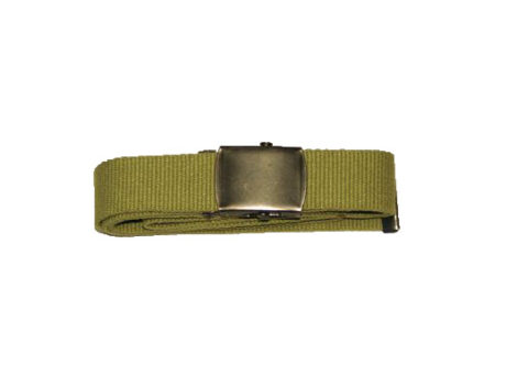 Belt - 32mm Webbing - Olive with Chrome Buckle