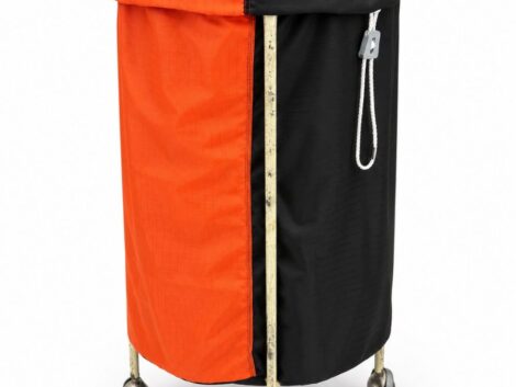 Australian made custom multi-colour ripstop laundry bag with orange and black panels for commercial laundries