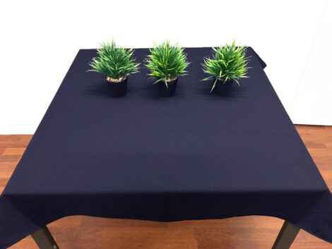 Square Mechanical Stretch Table Cloth – Navy (Card Table Size)