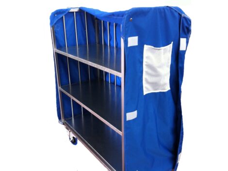 Industrial Trolley Cover – Canvas (Hook & Loop with Mesh Pocket)