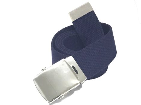 Australian made 32mm navy non-slip webbing belt with chrome buckle