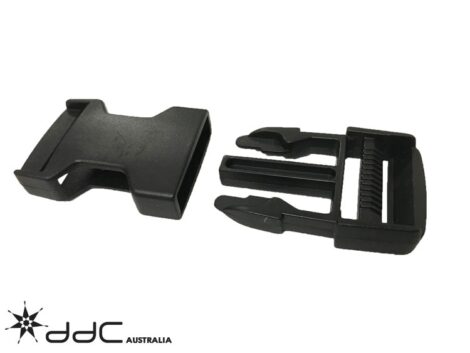 DDC Standard Side Release Buckle – Classic 25mm Black (Pack of 6)