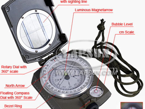 Rugged Military Prismatic Compass
