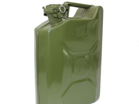 10L Metal Jerry Can – Olive Drab Fuel Can with Locking Lid